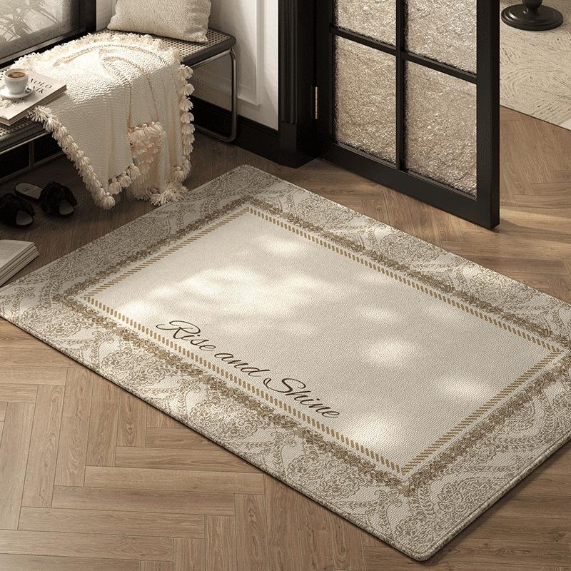 

Retro Entrance Door Mat Dirt Resistant Anti Slip Living Room Carpet Entrance Mat Household Foot Mat 50 × 80cm