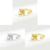 Adjustable Windmill Ring For Women Copper Zirconia Jewelry With Elegant Design