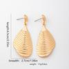 Niche Design Metal Shell Pattern Water Drop Light Luxury Wave Pattern Earrings Commuting Versatile High-end Earrings