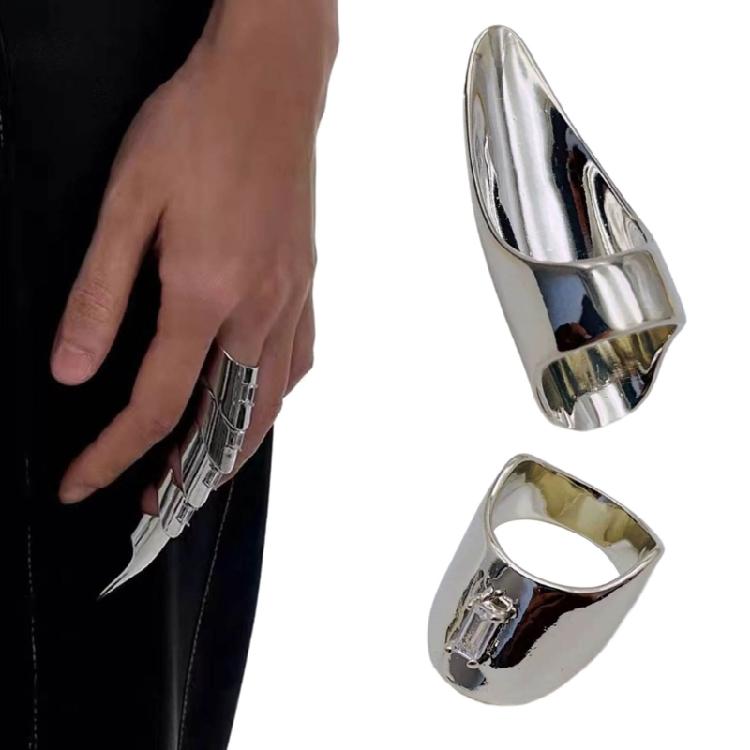 Crystal Inlaid Finger Rings Handmade Jewelry Stylish Accessory for Parties Daily