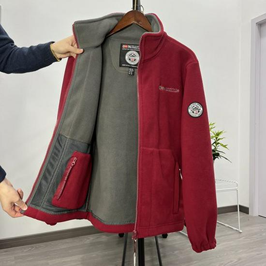 Norway Double-Layer Fleece Warm Jacket - Thick, Cold-Resistant, Stand Collar, Multiple Pockets, Plus Size
