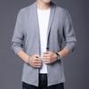 Frühlings Herren Einfacher Cardigan Modischer Unifarbener Business Strickcardigan