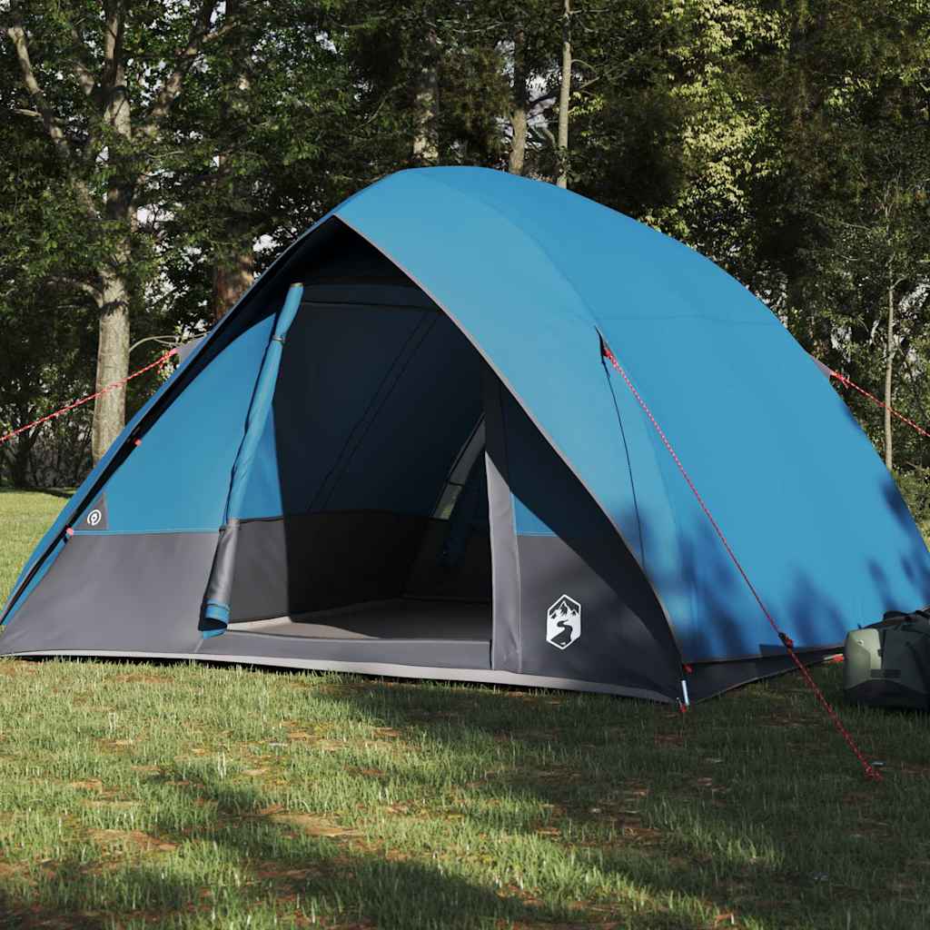 Camping Tent with Roof and Storage Blue 275 x 230 x 140 cm Taffeta