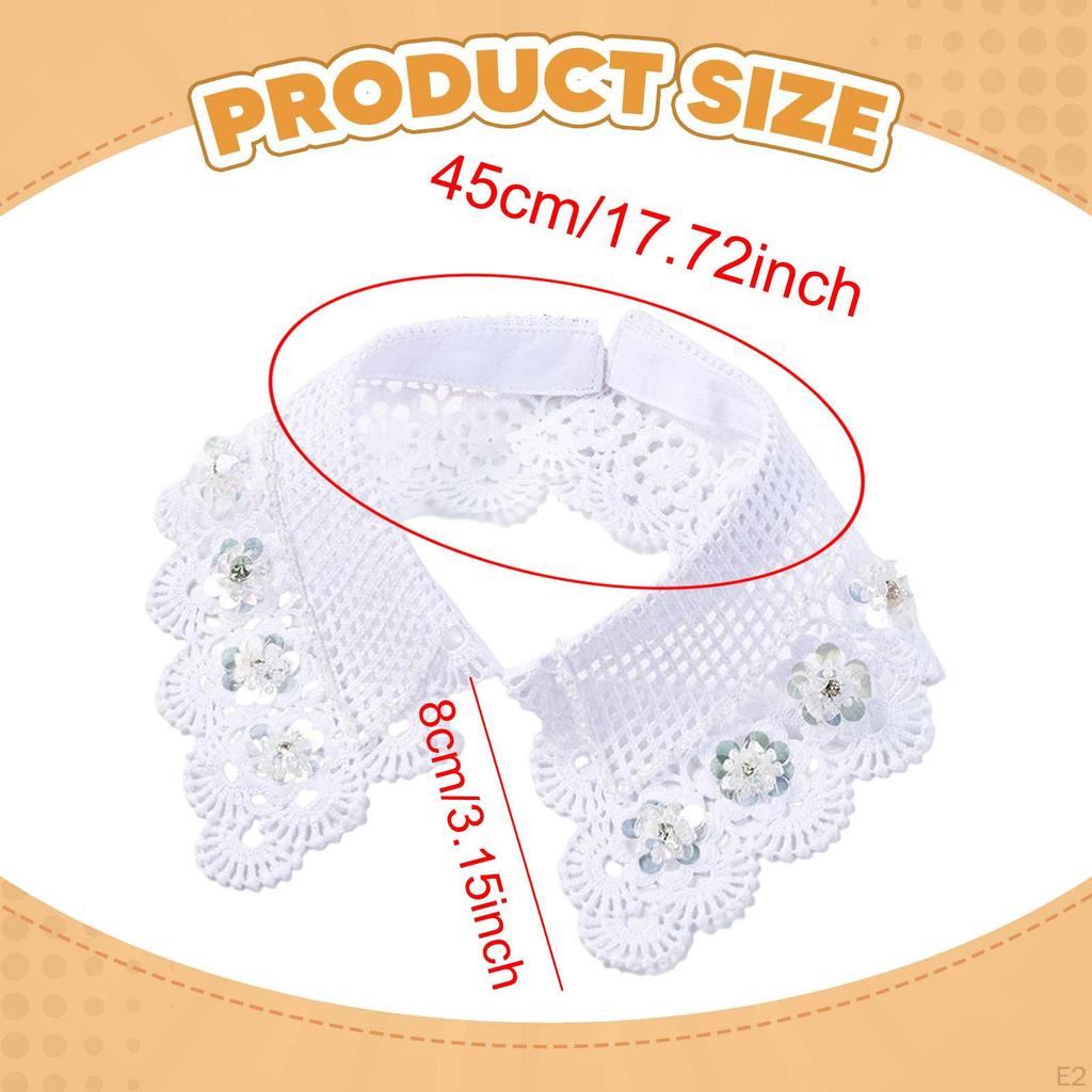 Elegant Removable Lace Collars, Decorative Blouse Fake Half Shirt Collars