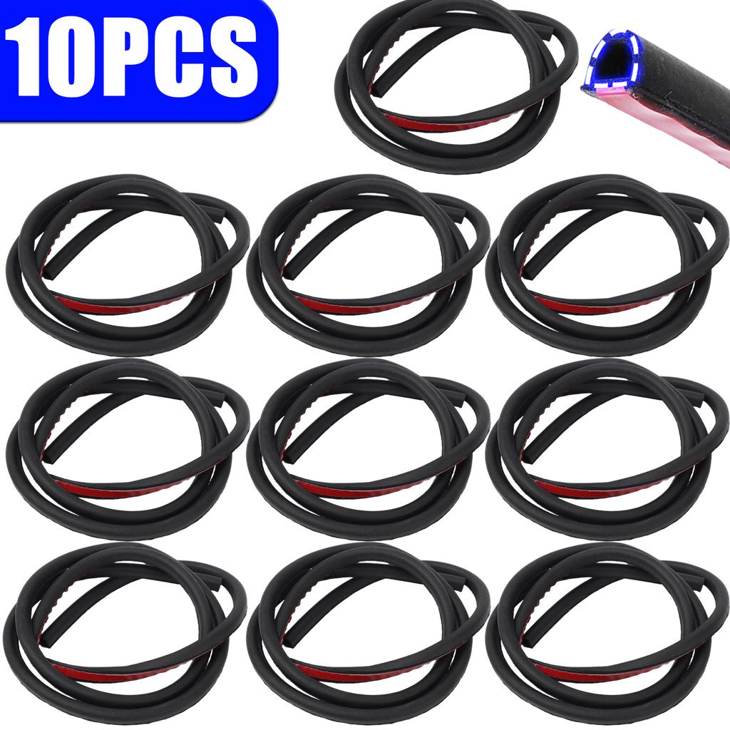 EPDM Rubber Seal Strip Universal Fuel Tank Cap Charging Port Cover Protector Waterproof D-Shape Self Adhesive Auto Interior Trim