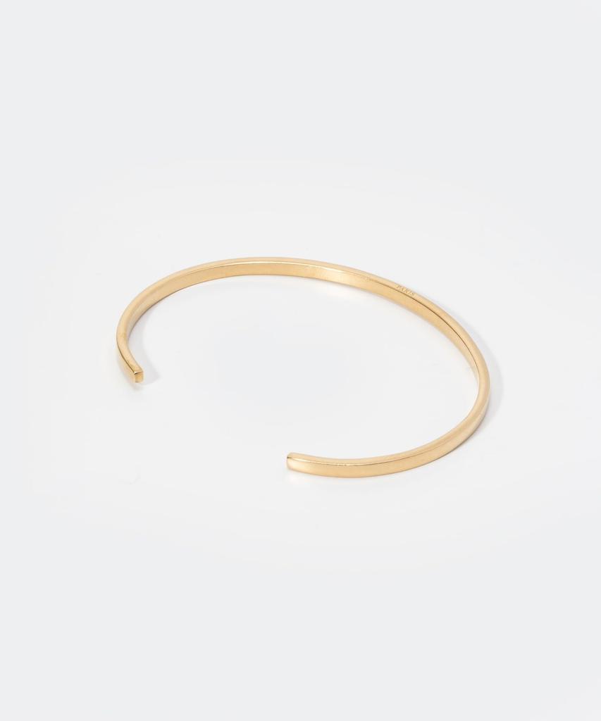 Maison Margiela Bangle SM1UY0064 SV0158 Logo Yellow Gold Plating Burattato Brand 4 Women's Size [Used]