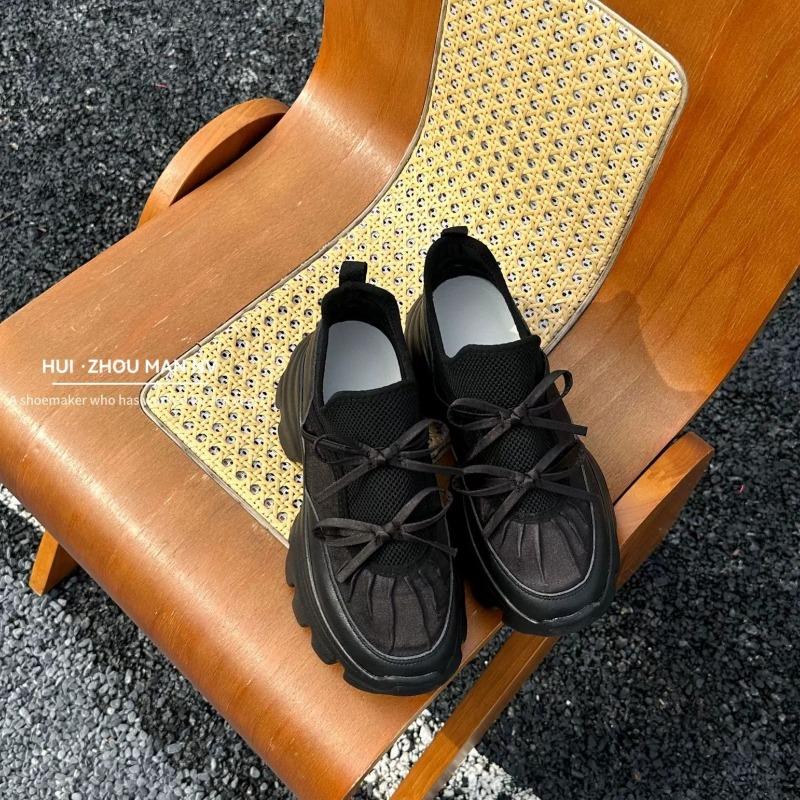 Women's Platform Mary Jane Shoes Fashion Bowknot Designer Casual Shoes for Womens Lolita Ballet Leather Shoes Round Toe Sneakers
