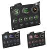 12V 24V 5 Button LED Switch Panel Light Toggle USB Chargers 3.0 Volt Gauge For Car Marine Boat Truck Trailer Caravan Accessories