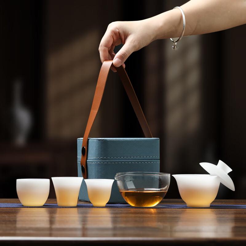 MULTIPOTENT Ice Jade Porcelain & Glass Travel Tea Set