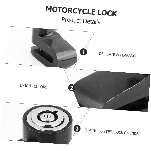 BESPORTBLE 1pc Disc Brake Lock Brake Lock Disc Brake Lock for Motorcycle Wheel - Alarm Aluminum Alloy Scooter