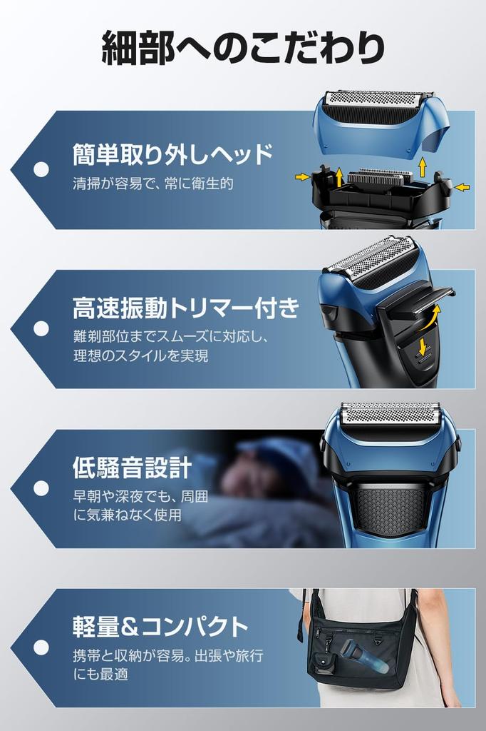 for Electric Reciprocating Electric Low IPX7 Large LED Remaining Hair Lock Perfect for Business and Day Gifts [New 2024] Men's Shaver, Wet/Dry Use,