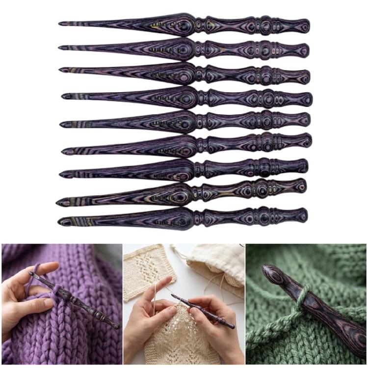 Häkelnadel mit Holzgriff Ergonomischer Holzgriff Häkelnadel Mehrzweck-Strickwerkzeug für Pullover Schals Mützen