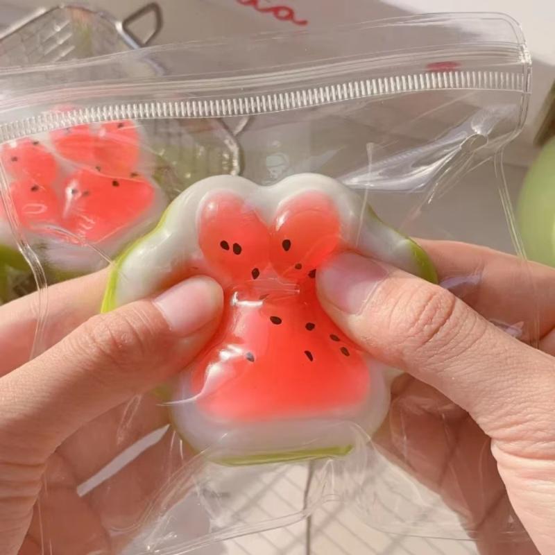 Watermelon Shaped Soft Fidget Toys Cute Cartoon Designs Perfect For Stress Relief Kids Birthday Party Favors Daily Play