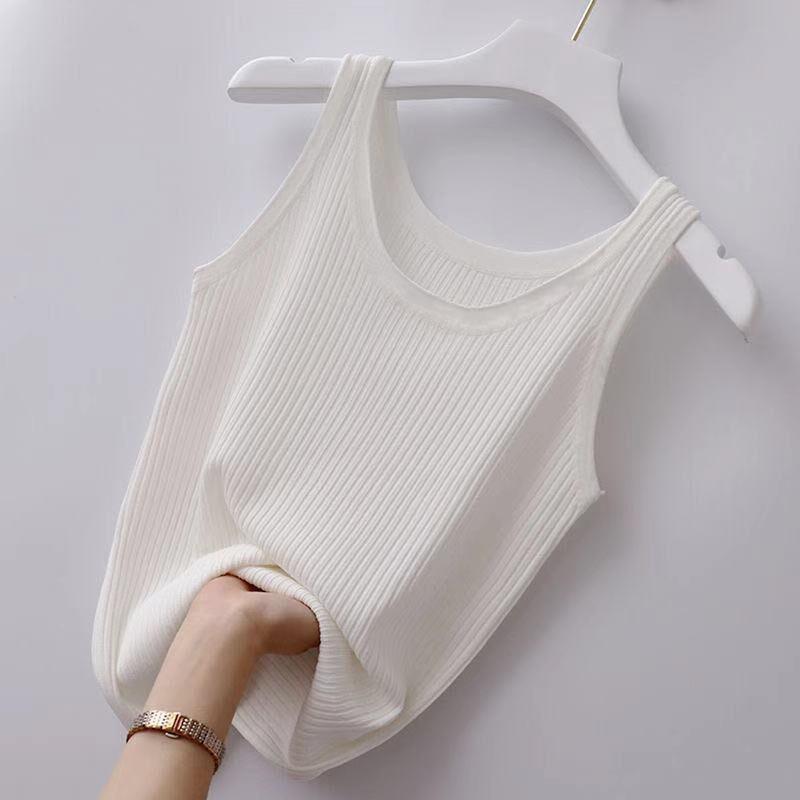 Vesta Ženy Slim Outer Wear Vnitřní vrstvení Spodní Košile Bez rukávů Tenký Top