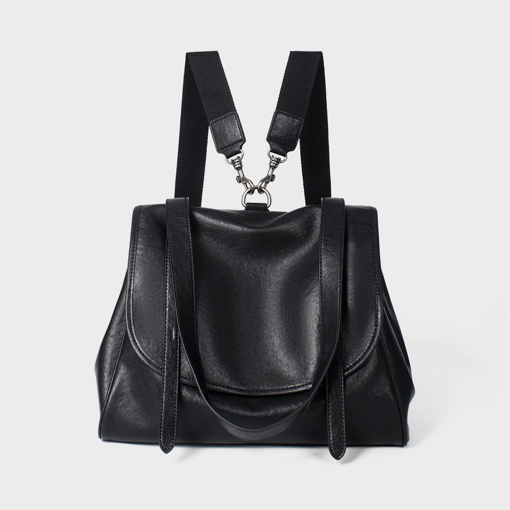 Genuine Leather Large-capacity Backpack, Fashionable Backpack, School-style Travel Shoulder Bag, Crossbody Bag