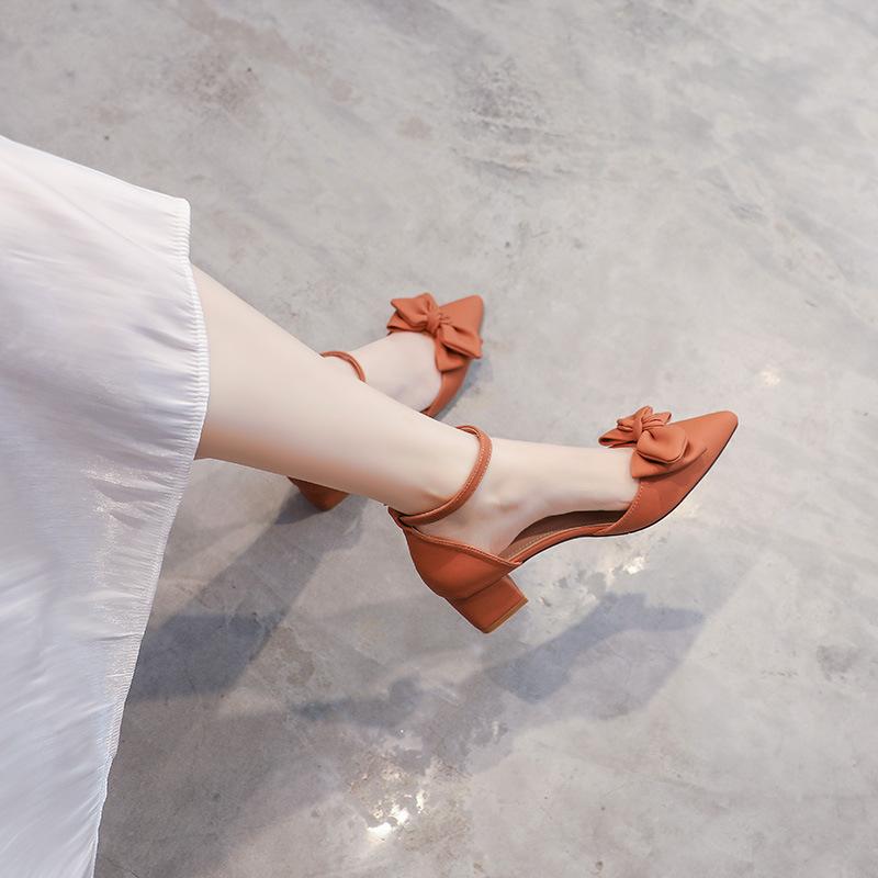 6807-33 Baotou sandals, new in summer 2025, summer 32 small heels 33 small size women's shoes, single shoes