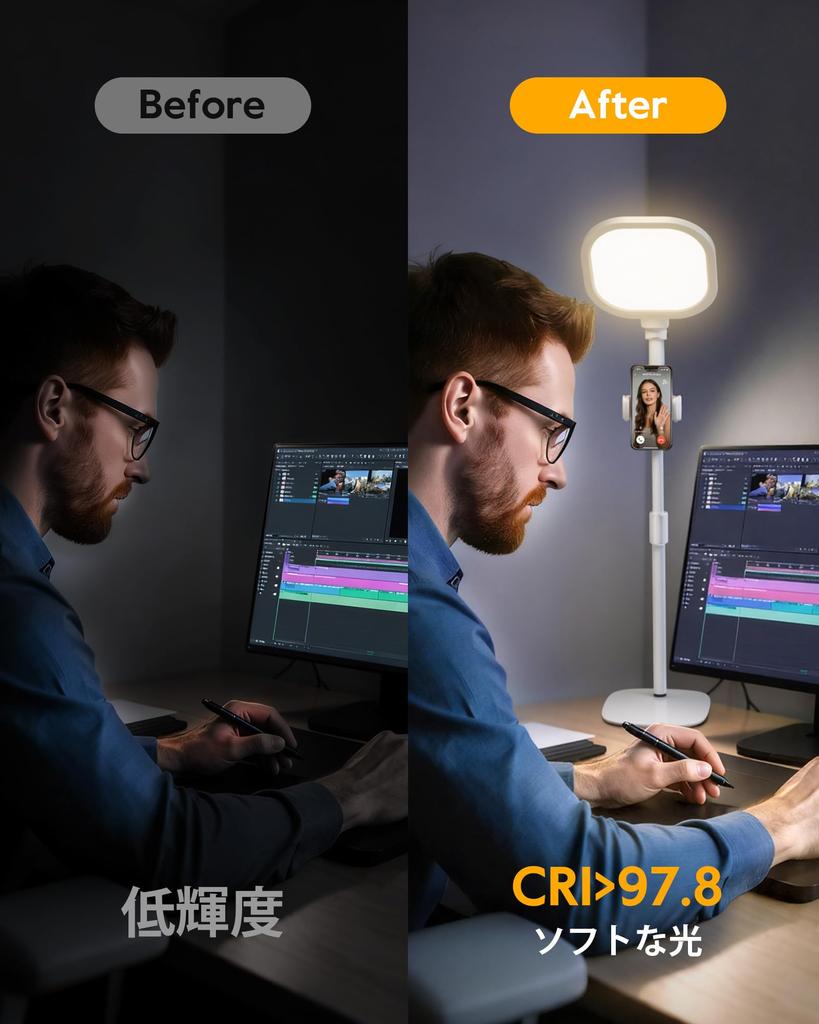 LitONES Ring Light, Actress Light, Desktop Lighting, Photography Light, Surface Emitting, Non-Glare, Streaming Light, Photo Shoot Light, Desk Light, W