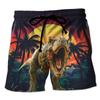 Funny 3D Printing Dinosaur Beach Shorts For Men Street Drawstring Swimming Trunks Kids Summer Animal Pattern Surfboard Shorts