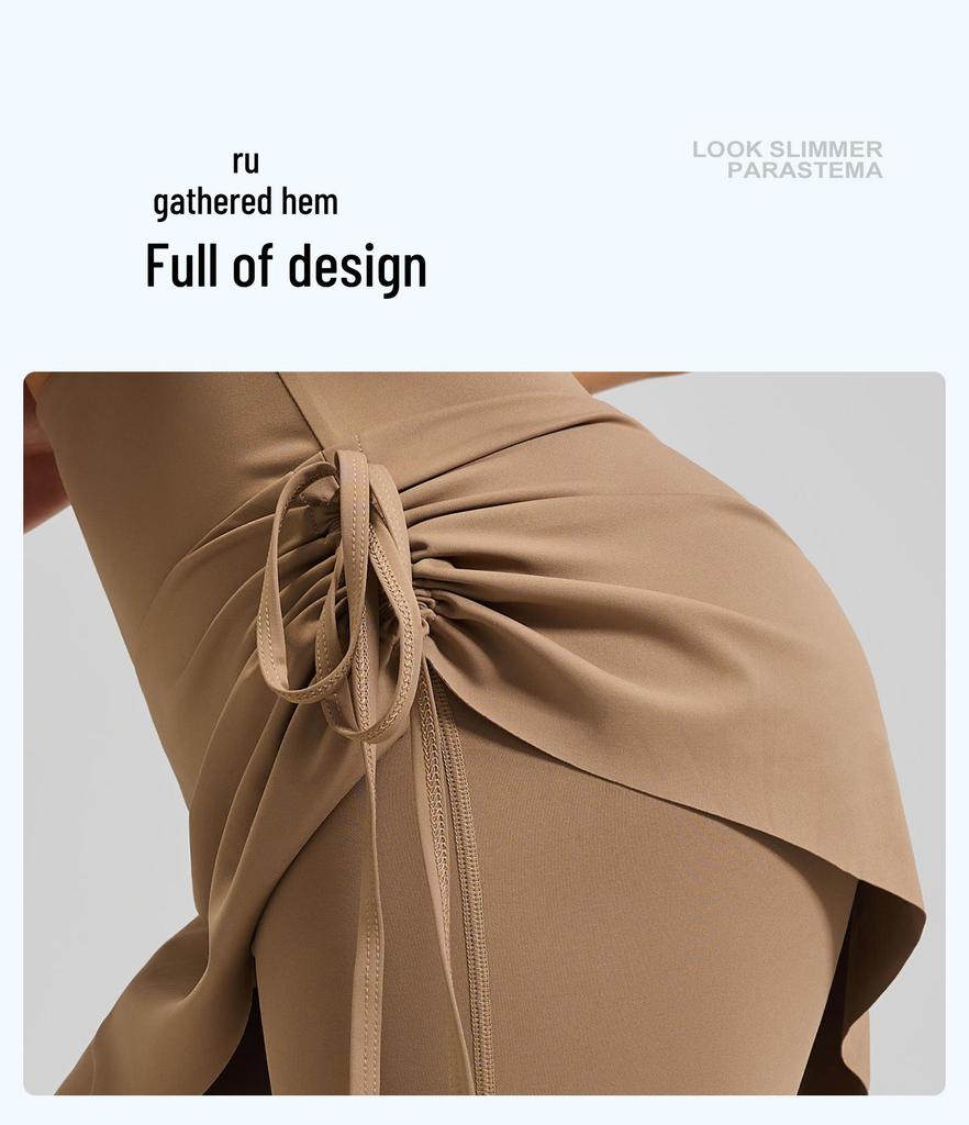 High-Waist Po-Hebende Yoga-Schlaghosen