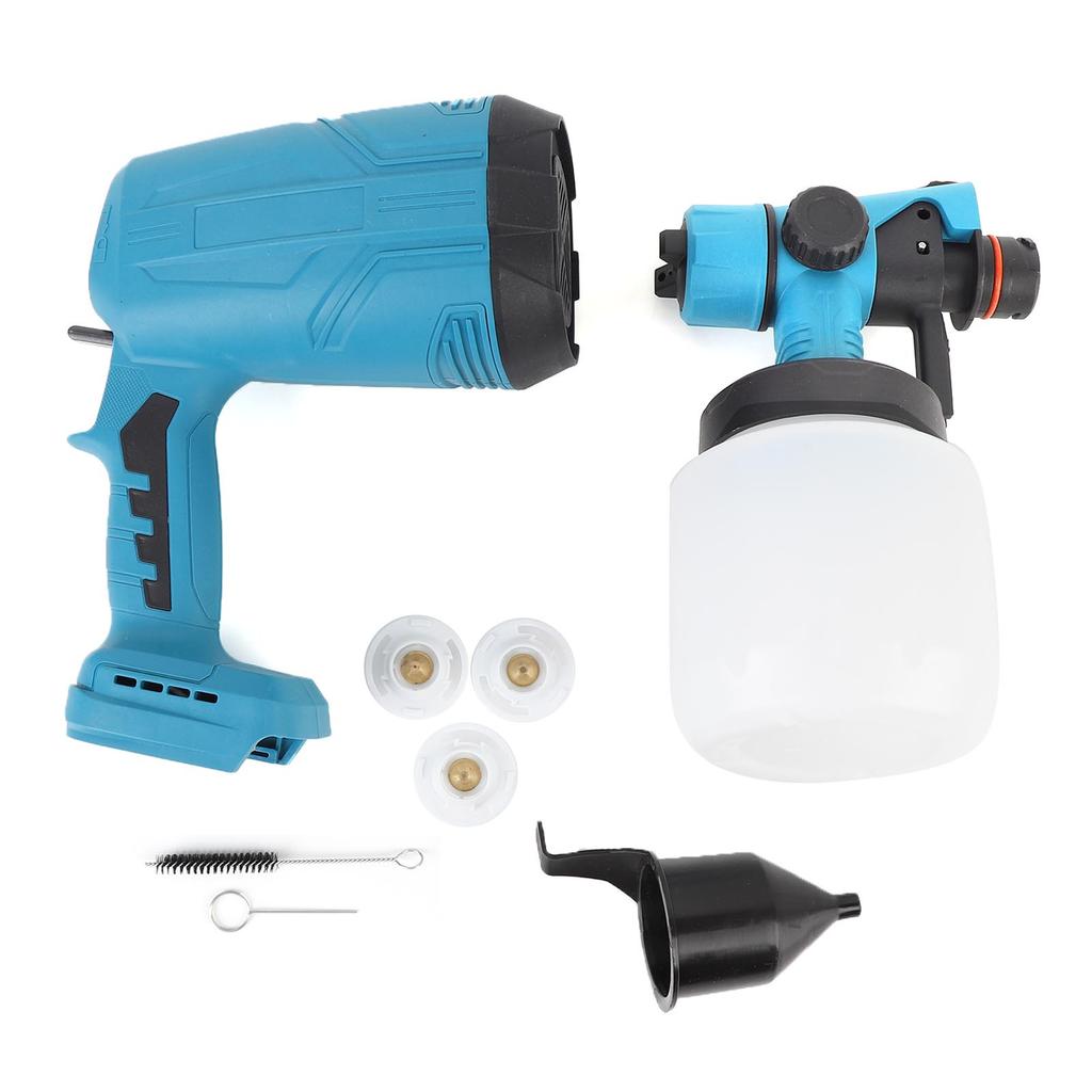 Cordless Paint Sprayer 200W Battery Powered Electric Paint Spray Gun With 800ML Container and 4