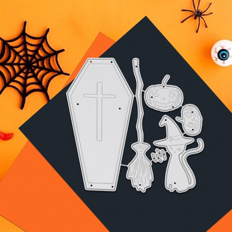 DIY Halloween Pumpkin Metal and Silicone Cutting Dies for Scrapbooking and Card Making Crafts