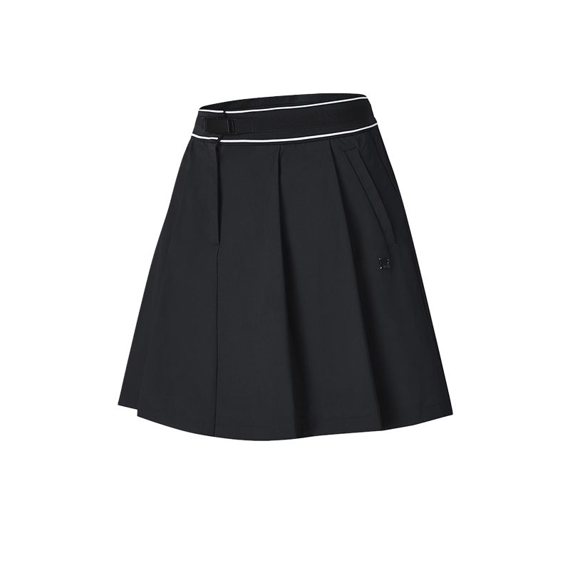 FILA Golf Series SS25 Woven Simple Versatile Skirt Pants Casual Skirt Women skirts Deep-Black A11W525321F-BK