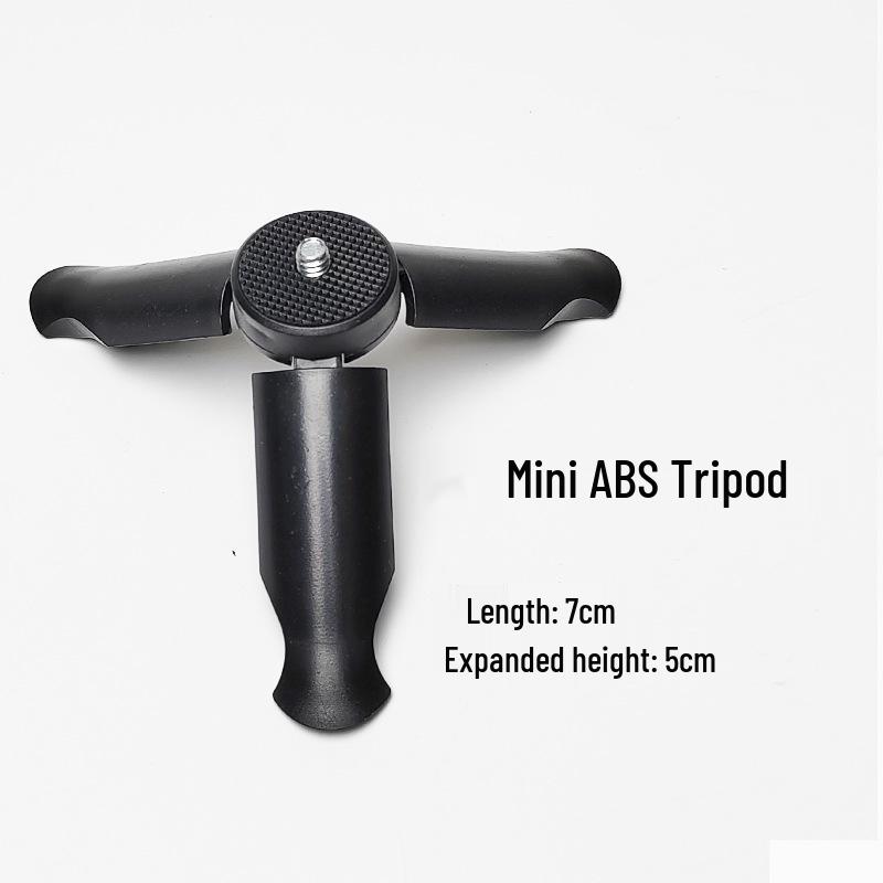 Compact Dual-Use Tripod: Foldable Desktop & Handheld Stand with Phone Clip for Live Broadcasts