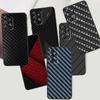 Black Carved Woven Texture Phone Case For Samsung A73 A72 A71 A55 A54 A53 A52 A51 A13 A22 A16 A15 A12 A14 A26 A07 5G Black