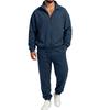 Men's Casual Zip-Up Sweatshirt with Pockets and Stand Collar, Long Sleeve Athletic Track Suit