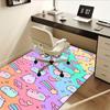 Cute, Fluffy, Cat Office Carpet Soft Polyester Entrance Carpet Washable Non slip Machine Washable In