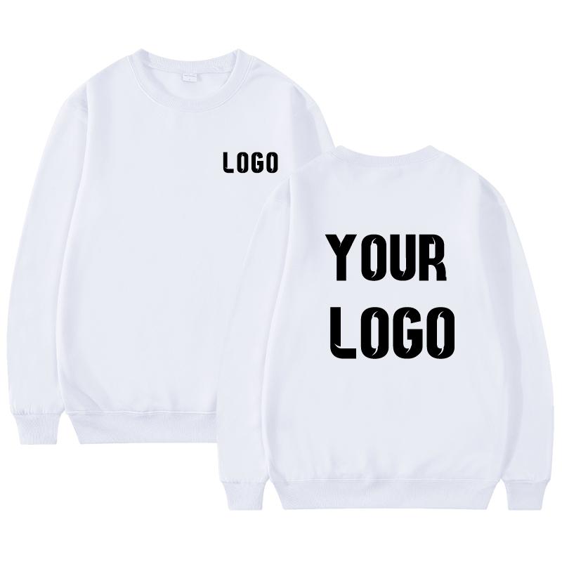DIY Customise Your Brand Logo Unisex Trend Casual Top Custom Crew Neck Pullover Personalised Sweatshirt Custom Gift Shopping