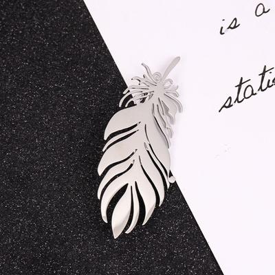 Bekleidungszubehör Mode Feder Anstecknadel Trend Metall Anzugkragen Brosche Kreativ Einfach Lebensbaum Abzeichen Schmuck Geschenke