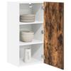 Hanging Cabinet with Door Smoked Oak and White 40 X 31 X 80 Cm