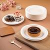 50Pcs Heat Resistant Disposable Tableware Round Wedding Serving Tray White Paper Bowl Snacks