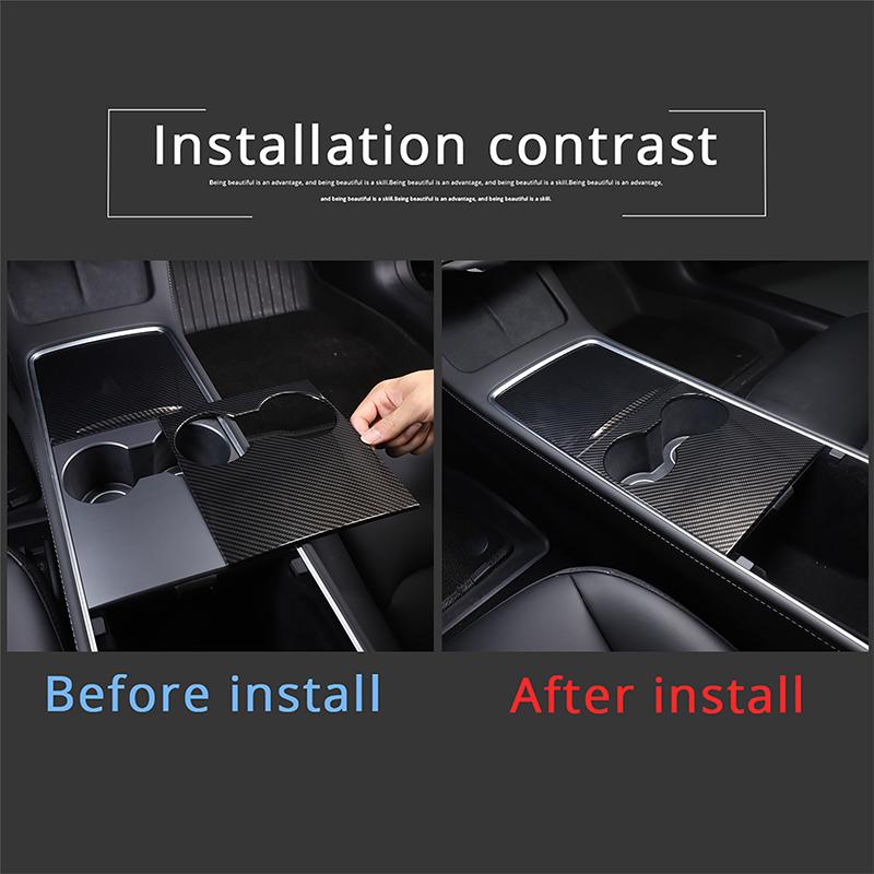 For Tesla Model 3 Y - Car Central Control Panel Cover Trim Protection Retrofit Film Interior Decoration Console Sticker