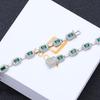 Hip Hop Colored Gemstones Jewelry Bracelets Hand Jewelry Women'S High-End Emerald Zircon Bracelets