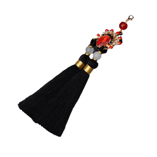 Tassel Pendant Facial Makeup Opera Car Decoration Hanging Accessories with Imitation Pearls Decor Hanfu Decoration