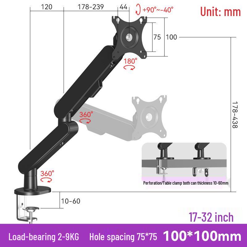 AOC Xiaomi Monitor Stand: Rotating Arm with Cantilever Lifting Base & Telescopic Mechanical Arm