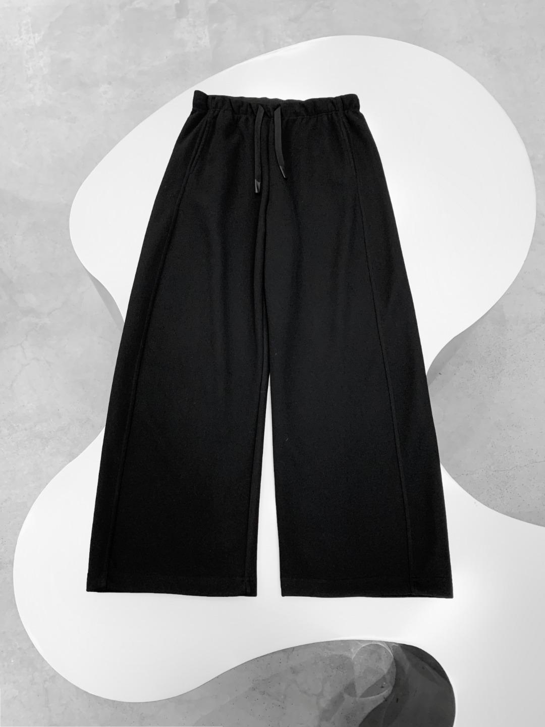 Autumn Winter High-End Loose Korean Style Versatile Casual Drawstring Slimming Wide-Leg Pants Medium