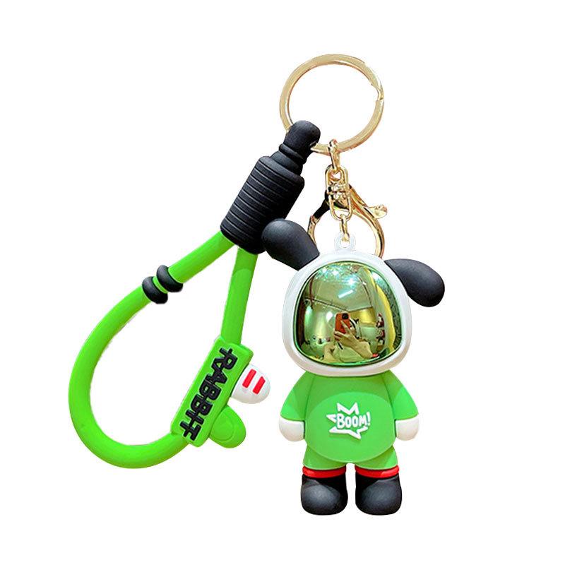 Tide Cool Bear Keychain Pendant Creative Cartoon Couple Car Key Chain Schoolbag Small Pendant Small Gift