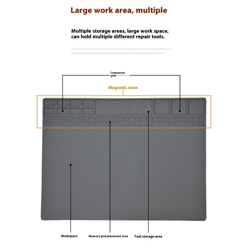 Heat Resistant Soldering Mat,Repair Platform Electronic Repair Desk Mat, Silicone Work Mat for Phone PC