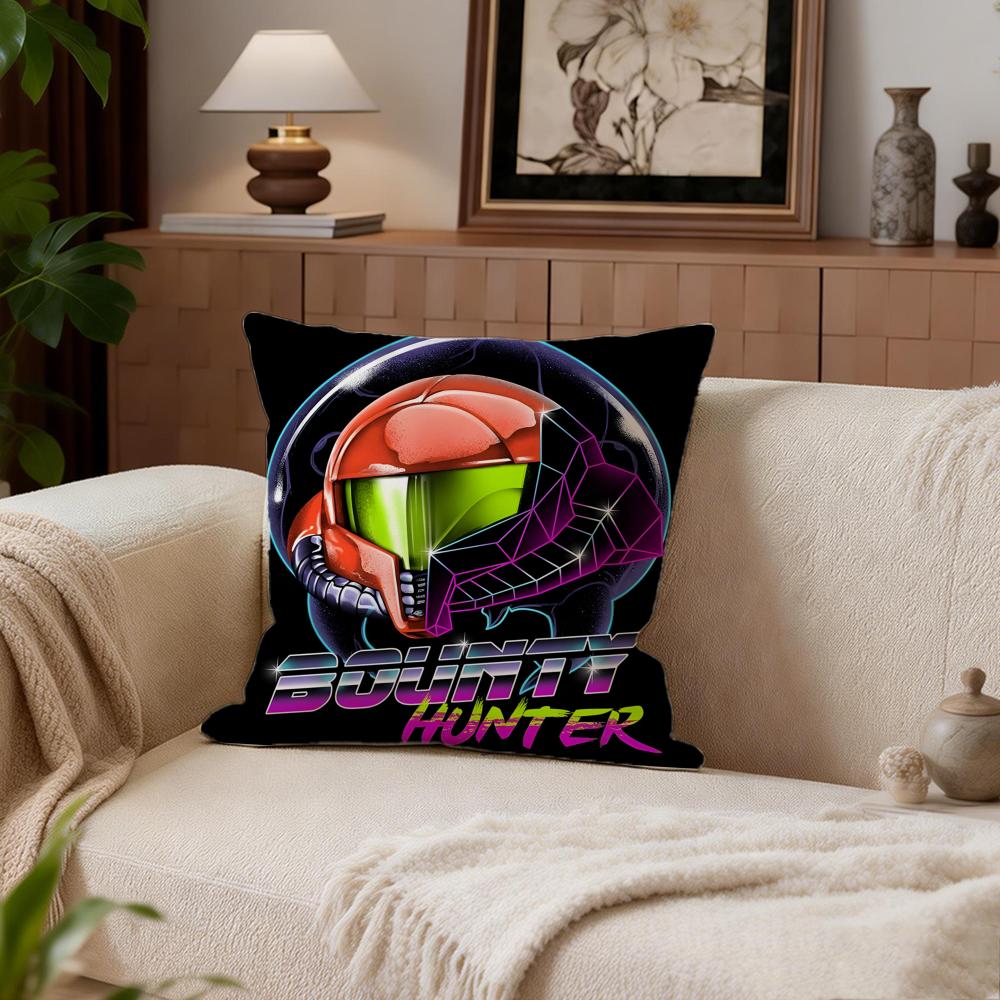 Action Metroid Cushion Cover Cushion Cover Set 4Pcs 50x50 45x45 40x40 Pillowcase Decorative Sofa Home Decor