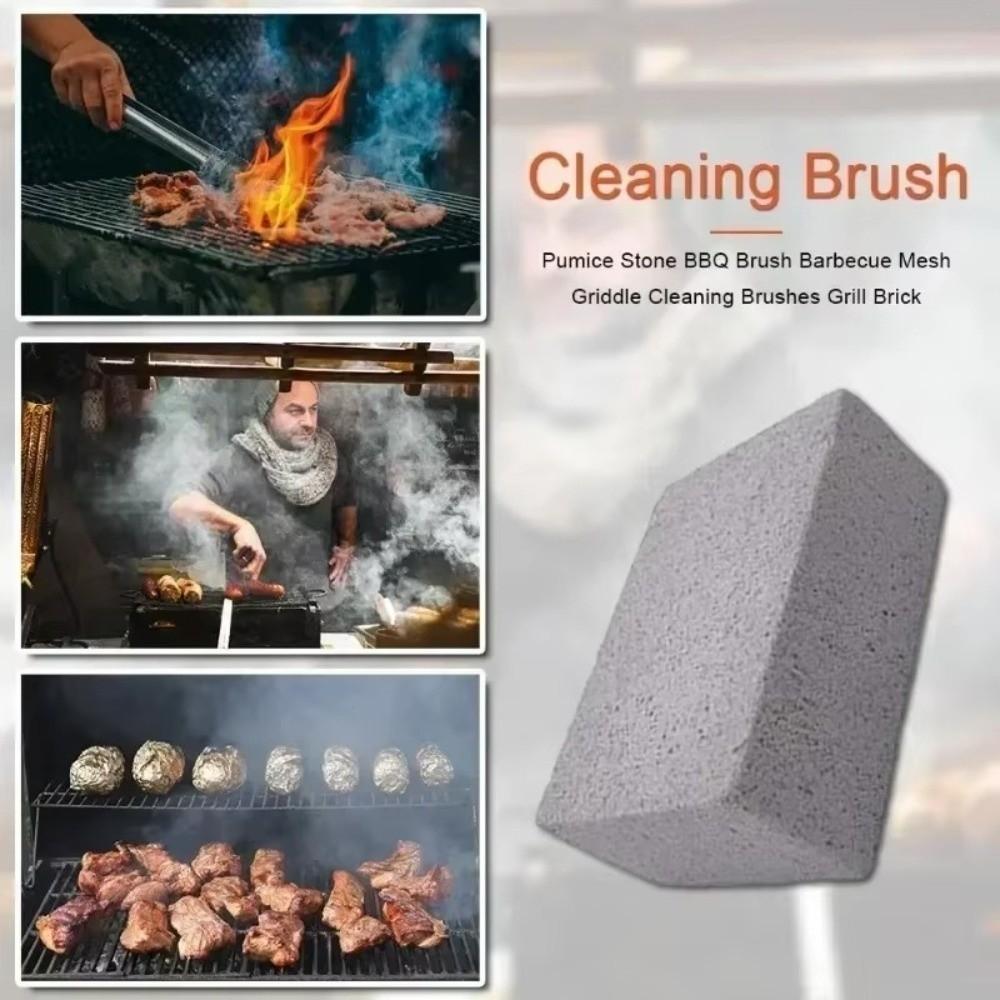 Grey BBQ Grill Cleaning Brush Brick Block Cuttable Grill Cleaning Brick New Pumice Cleaning Stone
