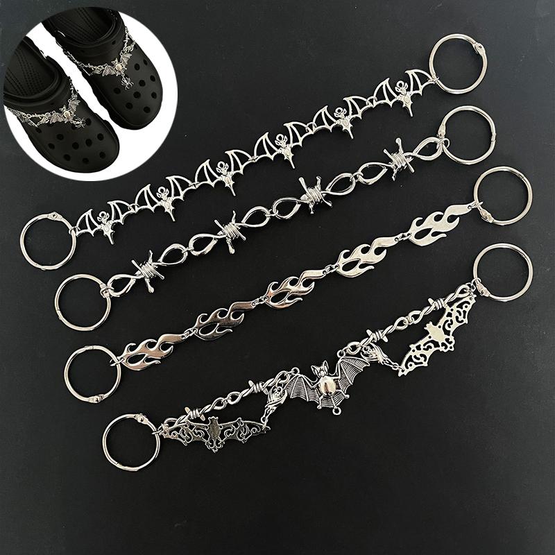 Bat Metal Chain Hole Shoes Accessories Shoe Chain Garden Shoes Decorative Accessories