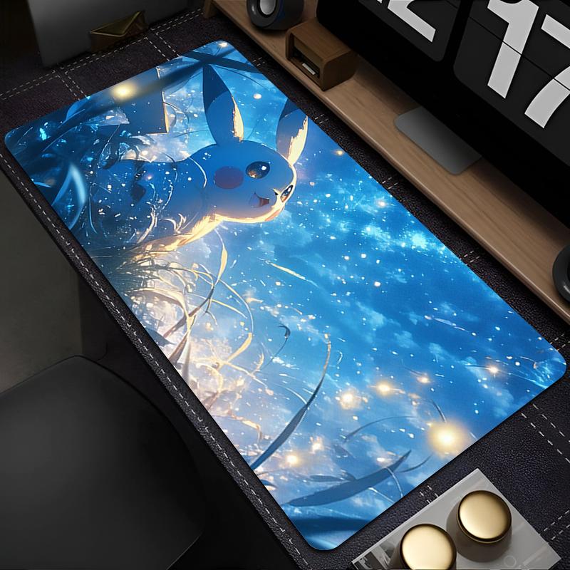 Mouse Pad Pokemon Pikachu XXL Rubber Mini Pc Computer Gaming Accessories Mousepad Extended Desk Mat Locking Edge Gamer Carpet