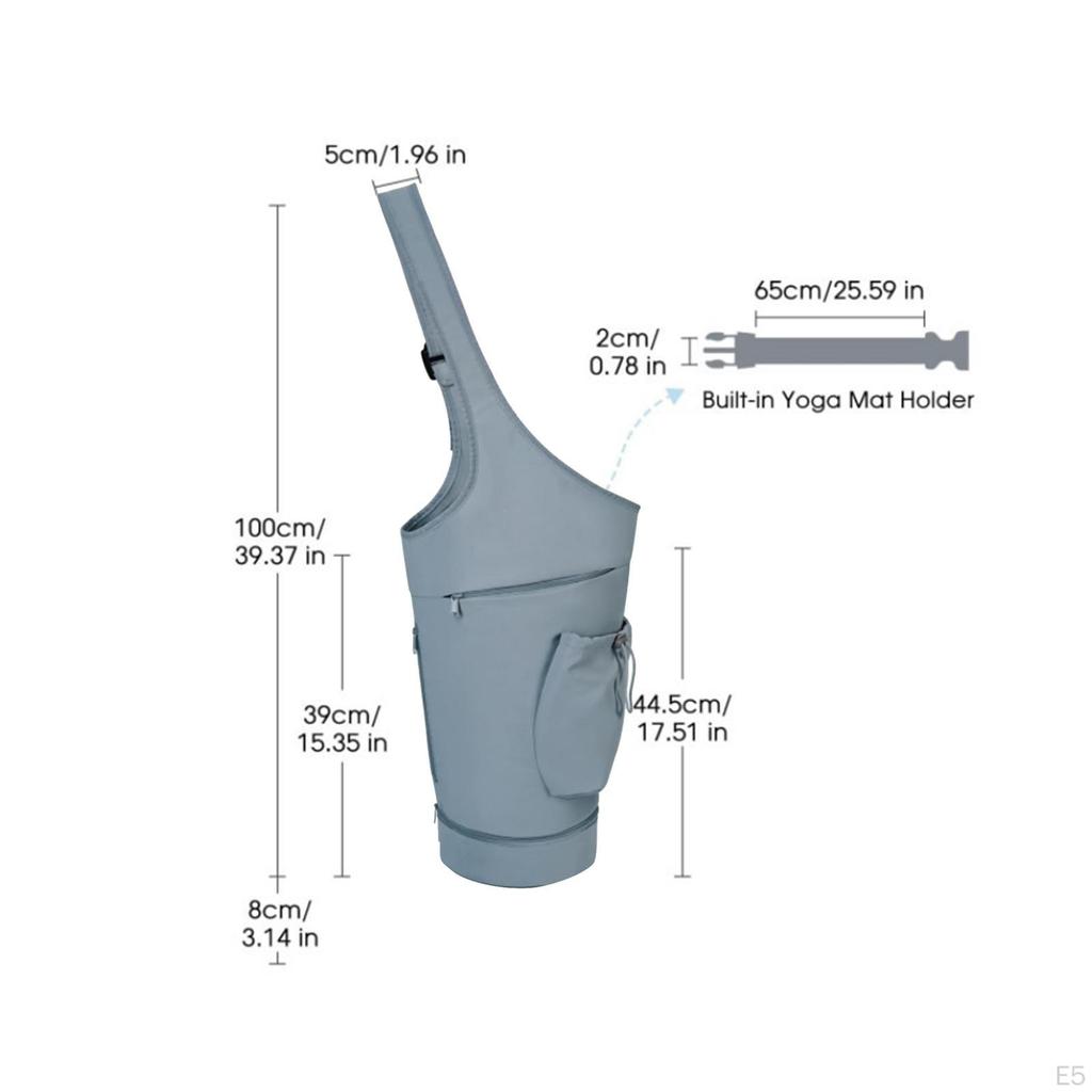 Yoga Mat Bag Large Opening Carry Water Bottle Holder Carrier for Workout