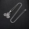 Triskele Symbol Pendant Necklace Stainless Steel Jewelry Gift for Women Men