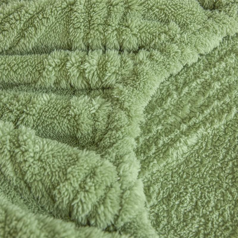 3PC Plush Mattress Cover For Bed, Winter Plush Keep Warm Fitted Sheet, Keep Warm, Mattress Cover, Thicken Warm Bedcloth Pillowcases