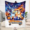 Halloween Costume Parade Personalized Name Blanket Multi-purpose Personalized Blanket Soft & Cozy Perfect for Seaside Office Bed Living Room