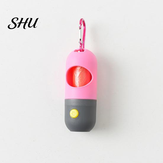 LED Flashlight 1 Set Pet Poop Bag High Durability Compact Size Hanging Hook Design Carry Easily Wide Application Large Capacity ABS Garbage